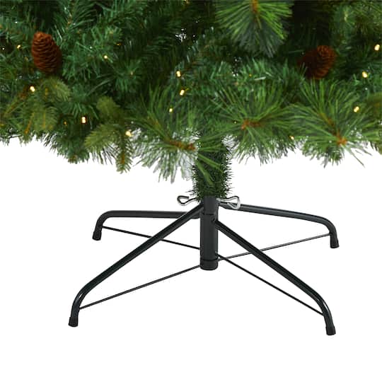6ft. Pre-Lit West Virginia Mixed Pine Artificial Christmas Tree, Clear LED Lights
